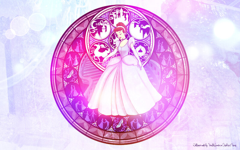 Cinderella in Stained Glass — Purple