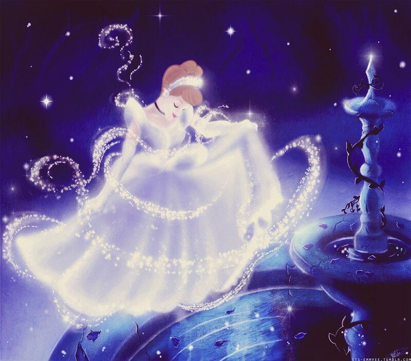 Cinderella in White Dress — Purple, Magical