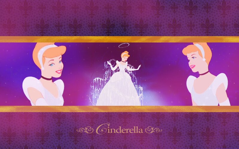 Cinderella in White Dress — Purple