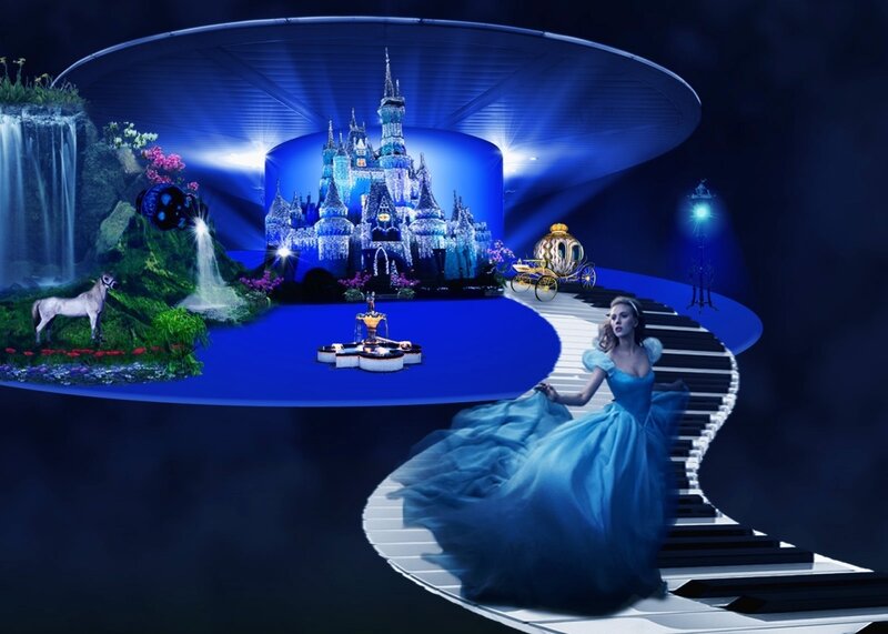 Cinderella on Piano Keys