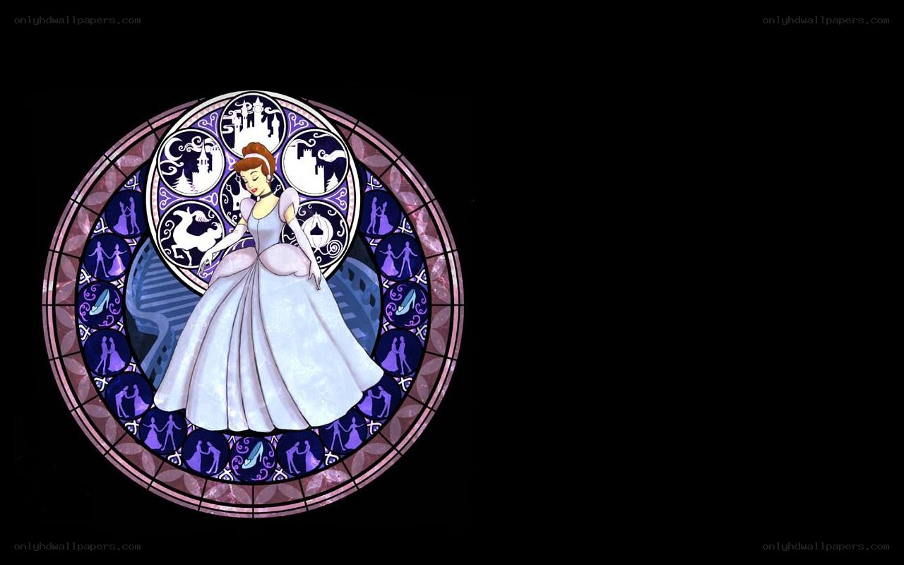 Cinderella stained glass art