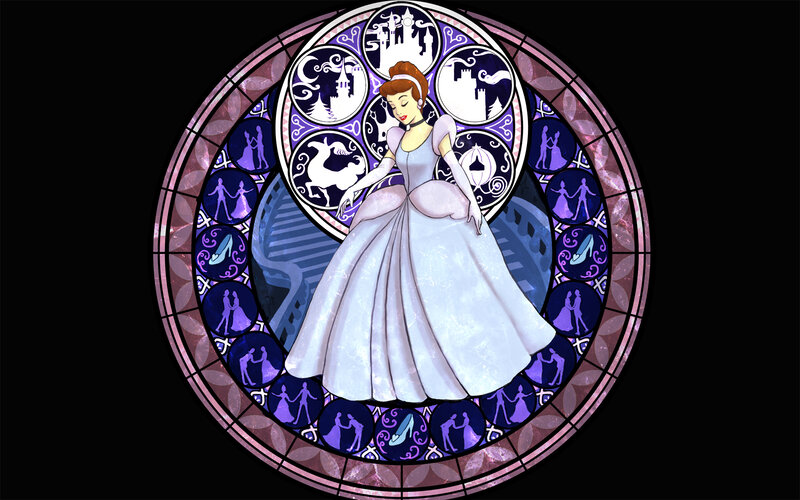 Cinderella stained glass window