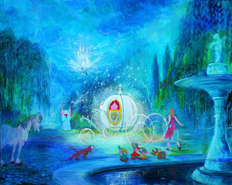 Cinderella with Carriage — Blue