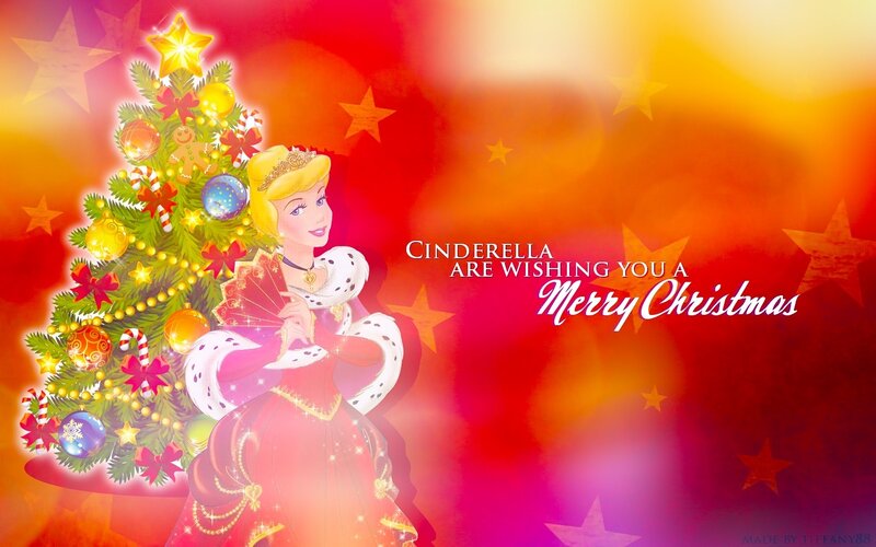 Cinderella with Christmas Tree
