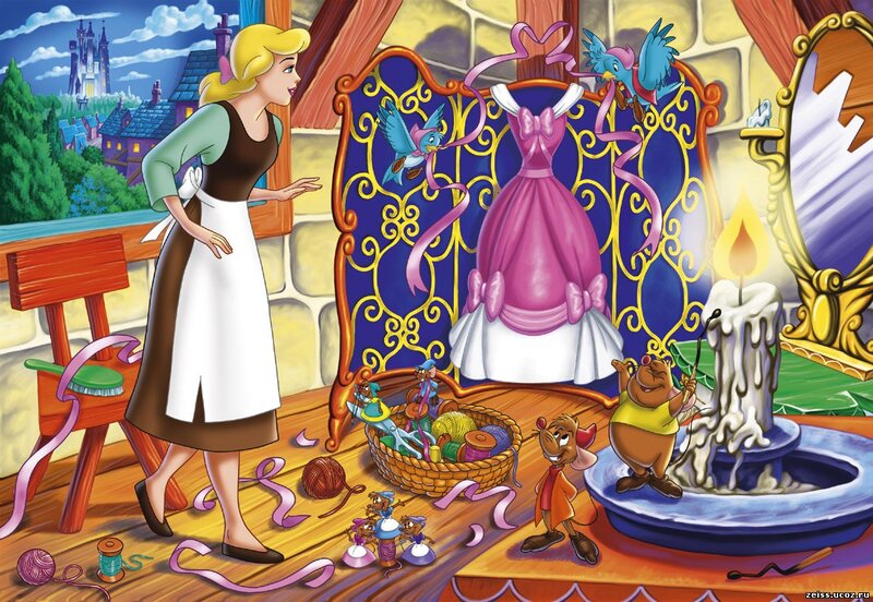 Cinderella with Mice — Pink