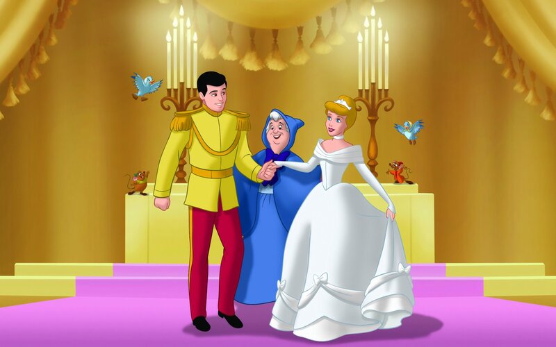 Cinderella with Prince — Yellow