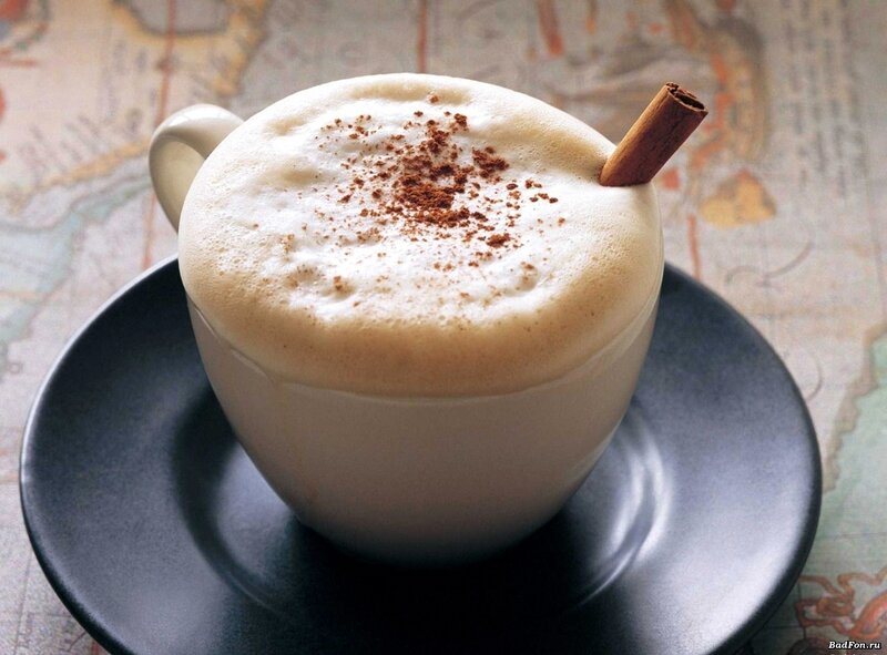 Cinnamon coffee with foam
