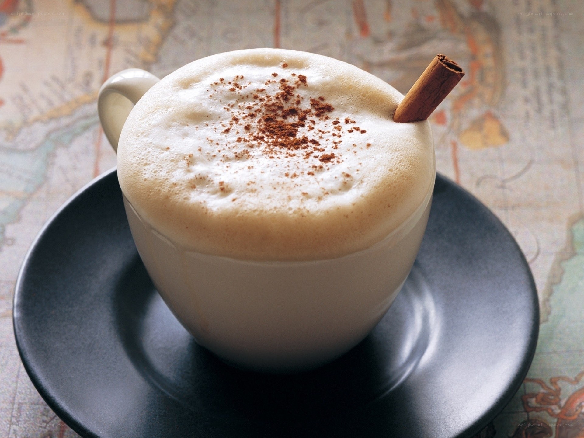 Cinnamon coffee with foam