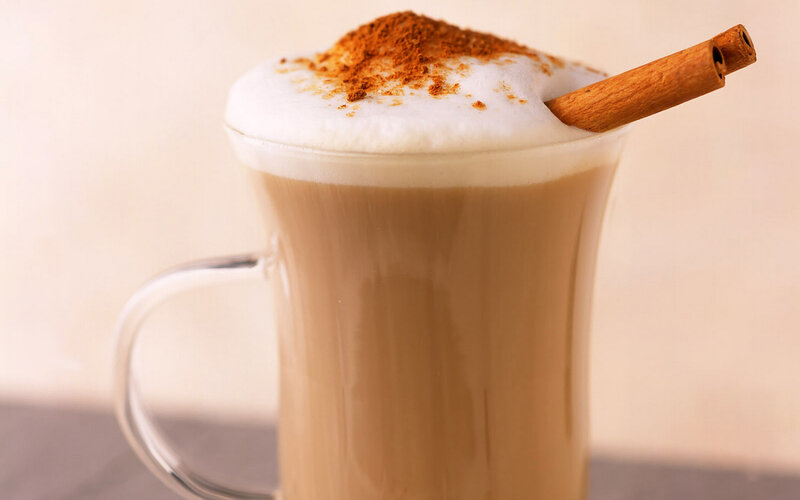 Cinnamon Latte in Glass