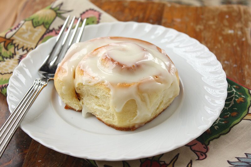 Cinnamon Roll on Plate