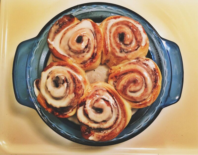 Cinnamon Rolls in Dish