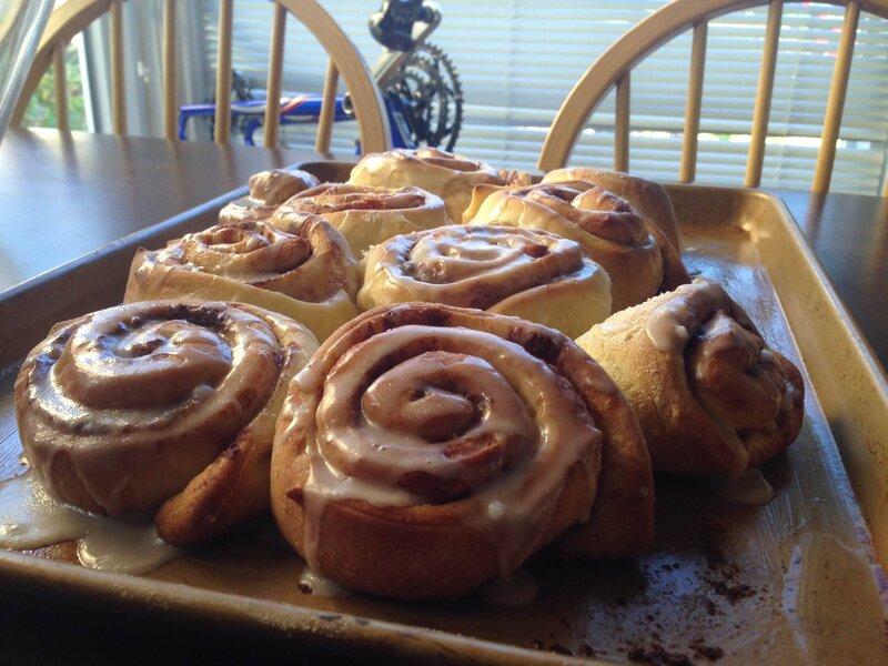 Cinnamon Rolls on Tray
