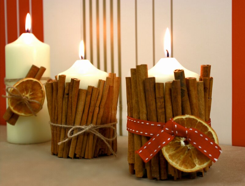 Cinnamon Stick Candle Holders