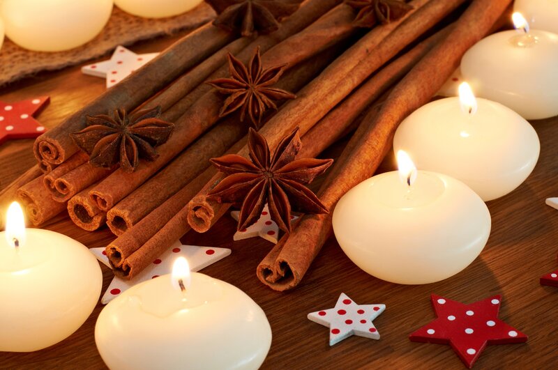 Cinnamon Sticks and Candles