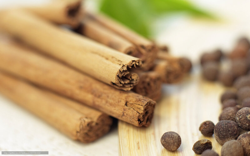 cinnamon sticks and peppercorns