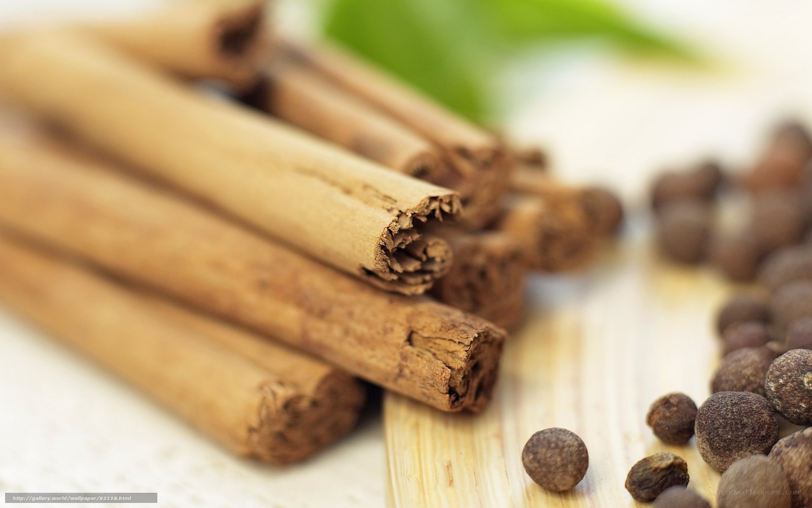cinnamon sticks and peppercorns