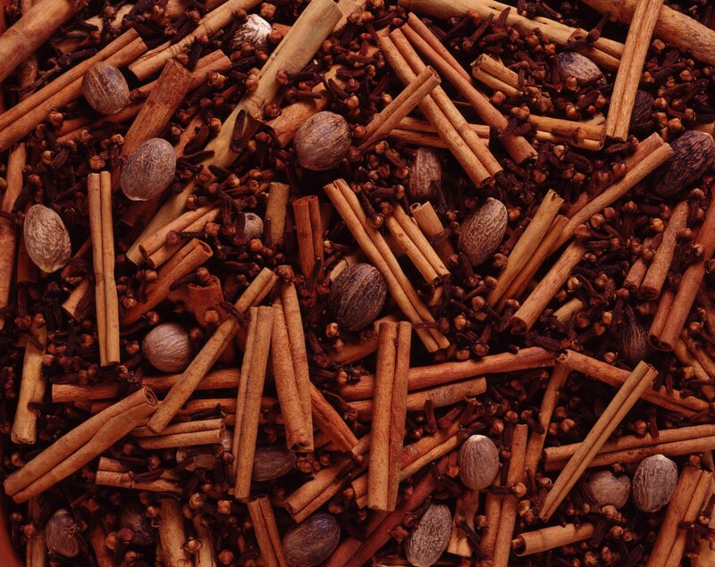 Cinnamon Sticks and Spices — Brown
