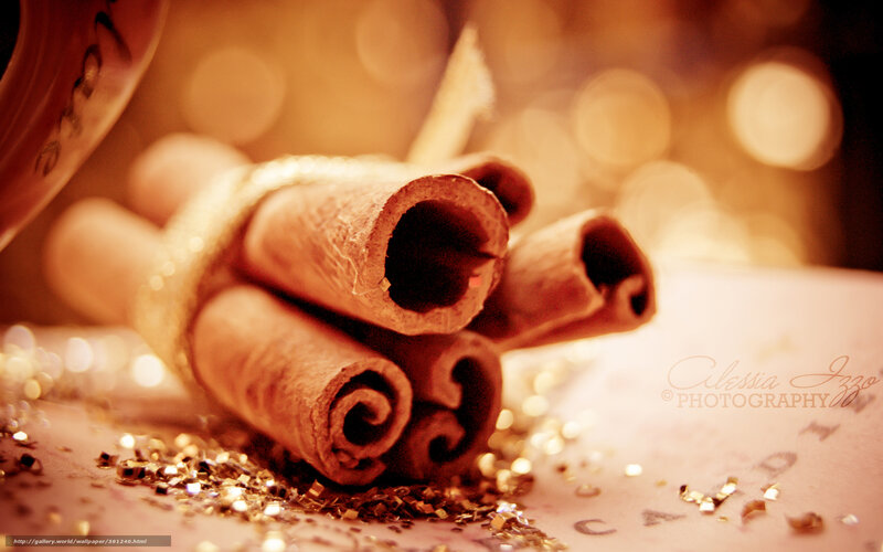 Cinnamon Sticks with Glitter — Brown