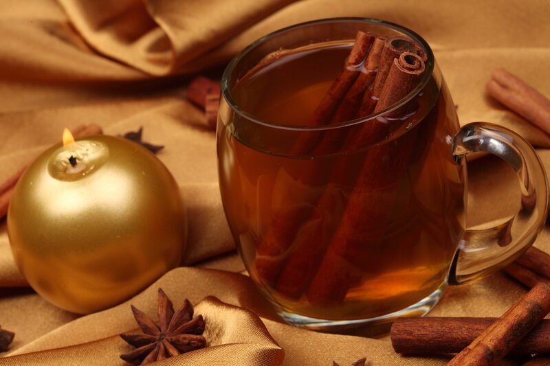 Cinnamon Tea in Glass Mug