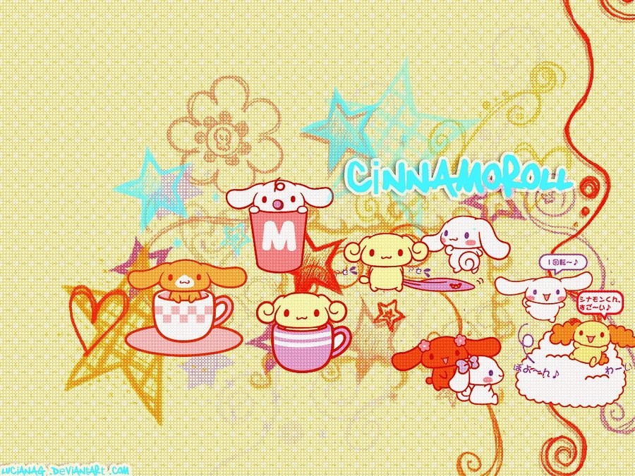 Cinnamoroll characters wallpaper