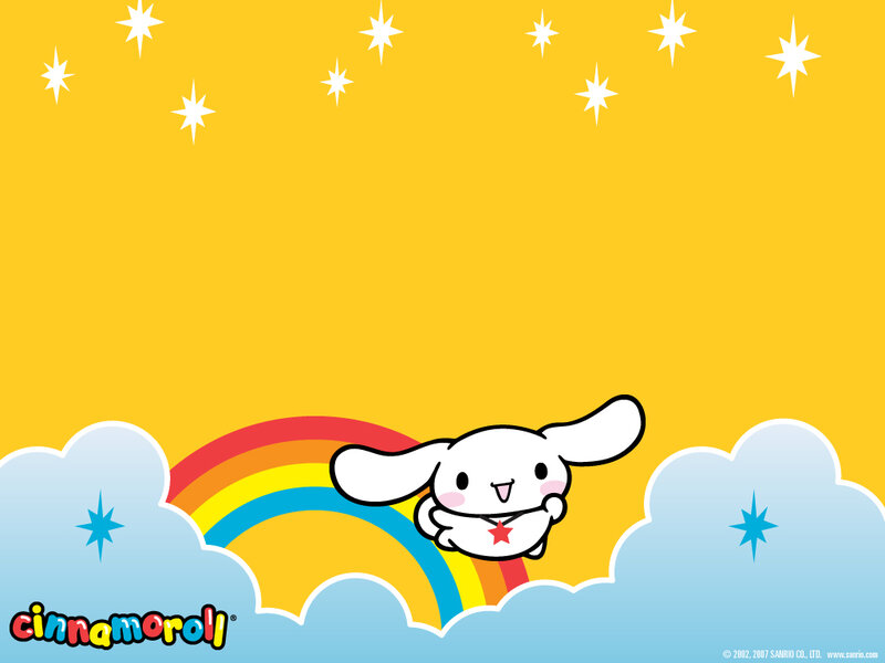 Cinnamoroll with rainbow