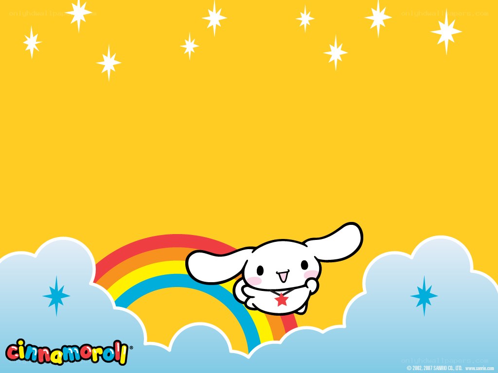Cinnamoroll with rainbow