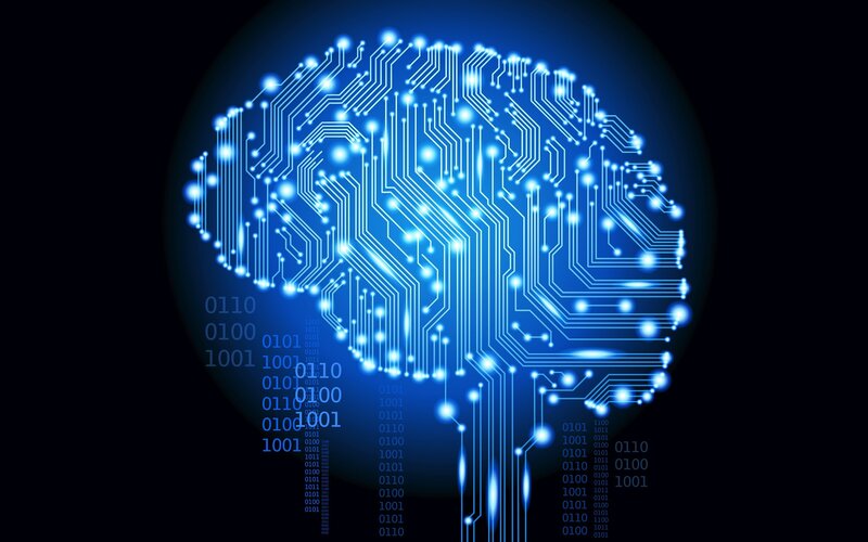 Circuit Board Brain — Blue