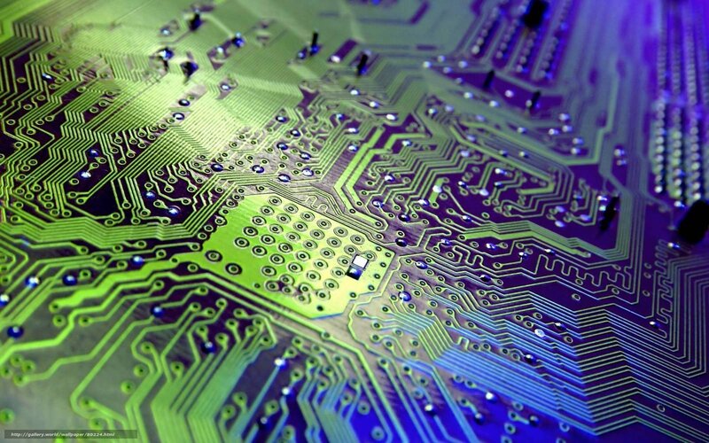 Circuit Board Close-up — Green