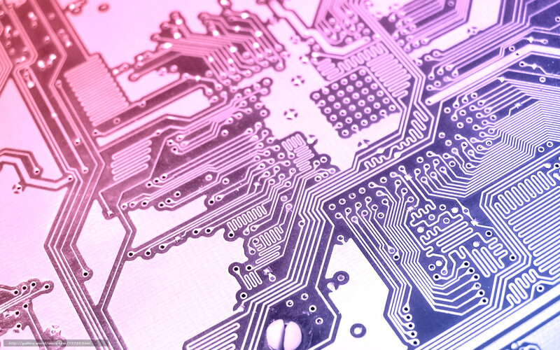 Circuit Board Close-up — Purple