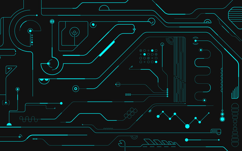 Circuit Board Design — Black, Technological