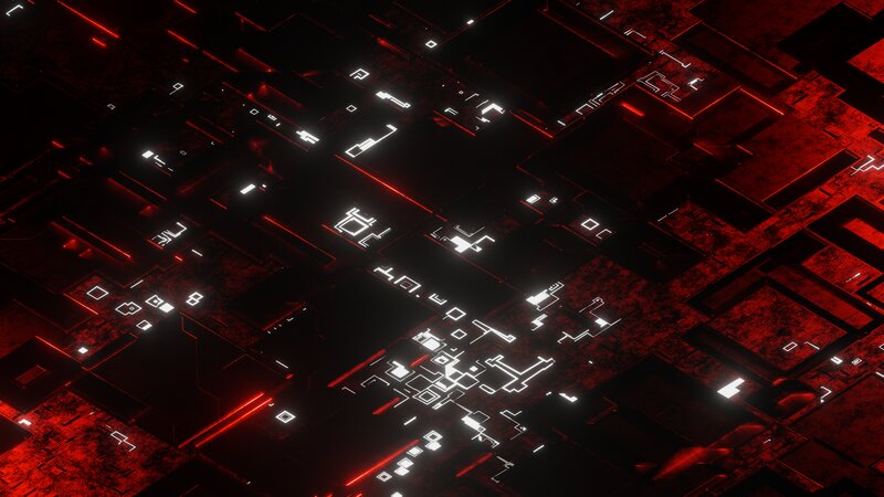 Circuit Board Pattern — Black, Futuristic
