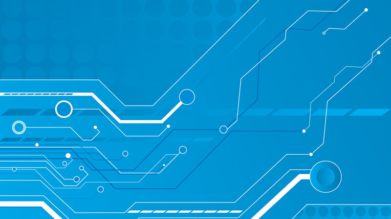 Circuit Board Pattern — Blue, Technological, Vector Art
