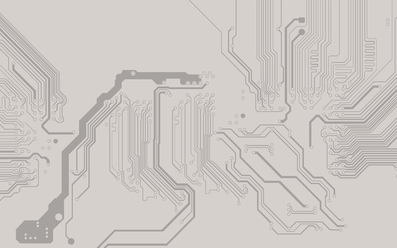 Circuit Board Pattern — Gray, Technical, Vector Art, Traces