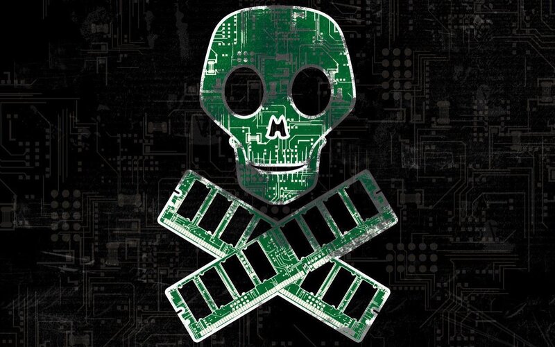 circuit board skull and crossbones