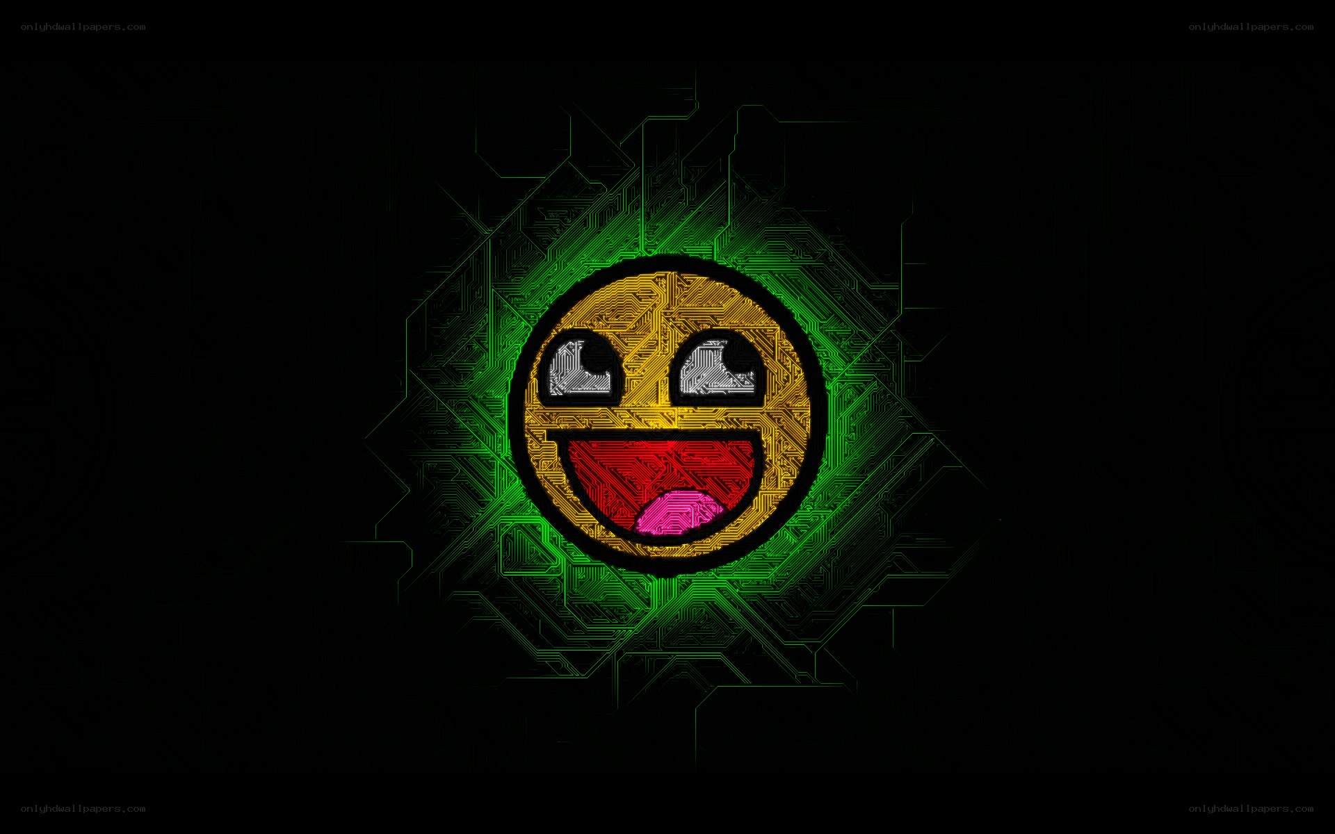 circuit board smiley face