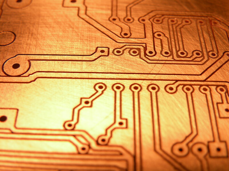 Circuit Board Traces — Gold