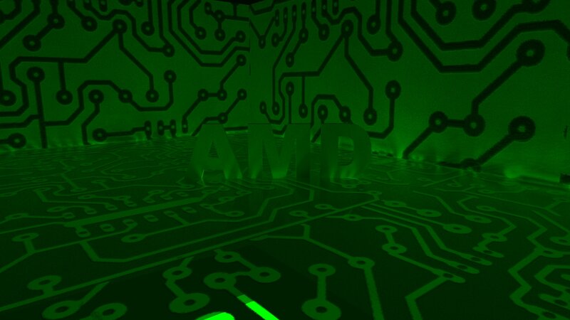 Circuit Board with AMD Logo