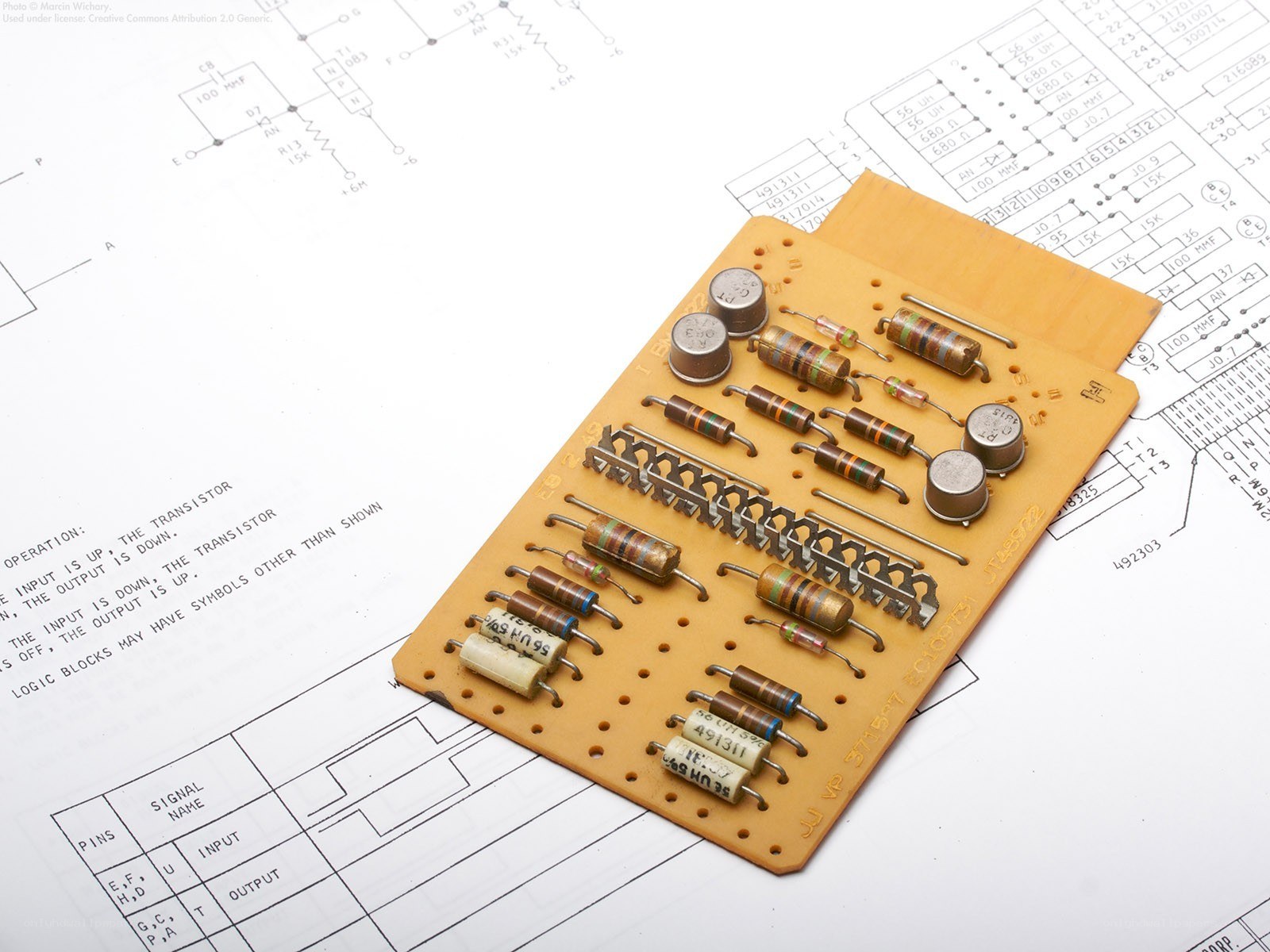 Circuit board with electronic components