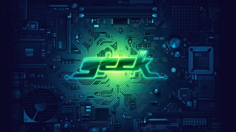 Circuit Board with Text — Blue, Technological, Digital Art, Computer Motherboard