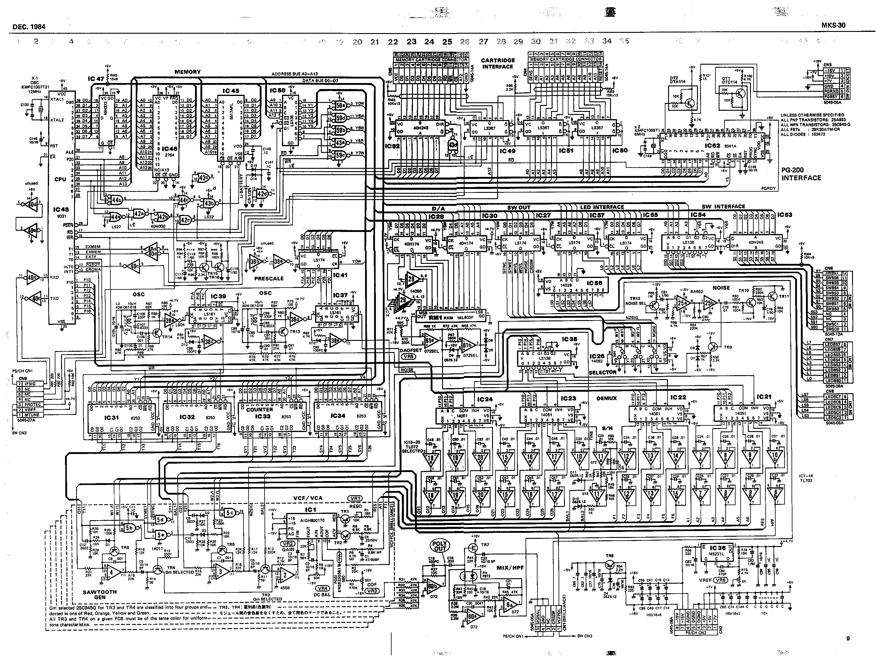 Circuit diagram for MKS-30