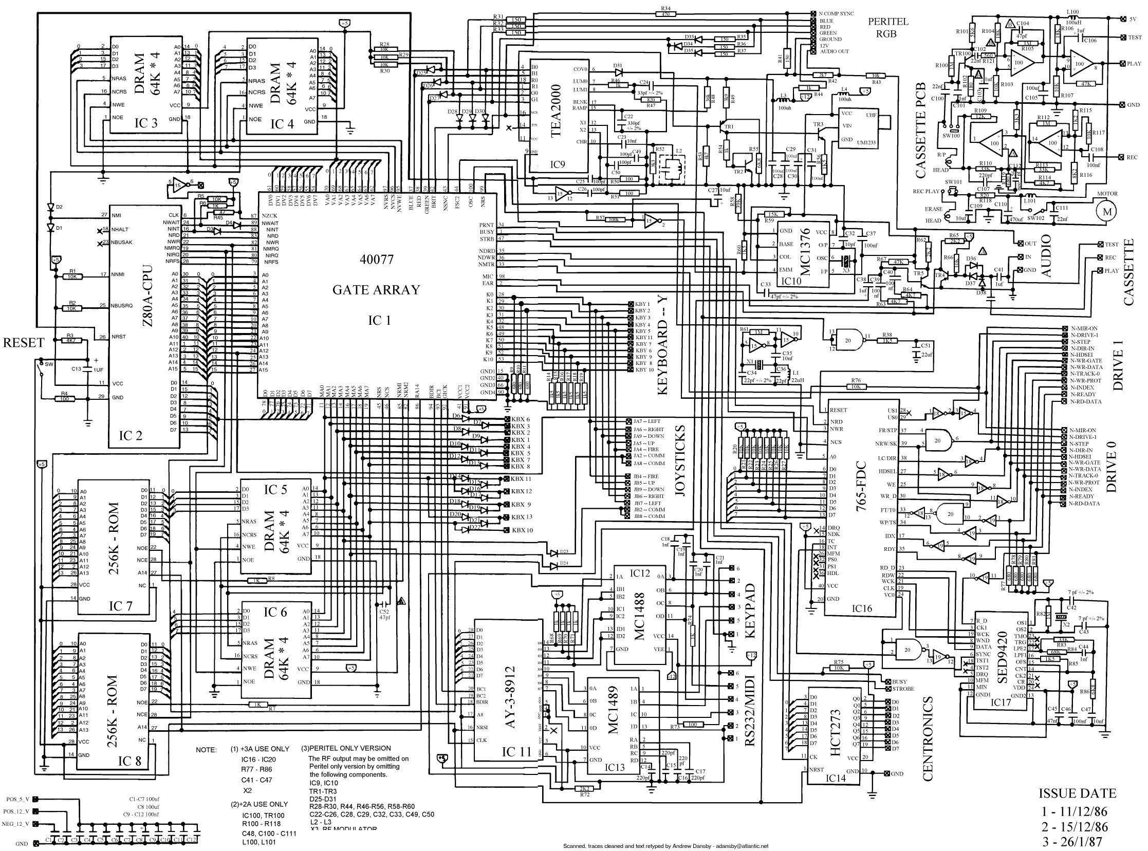 Circuit diagram of a computer system