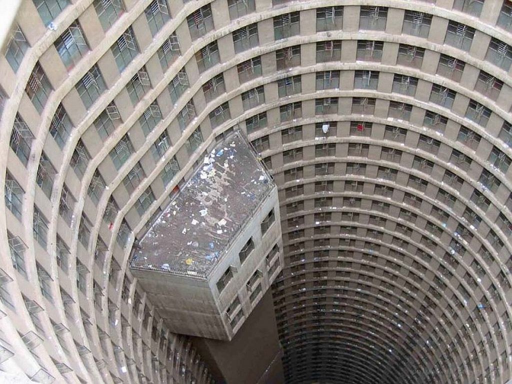Circular building with central void