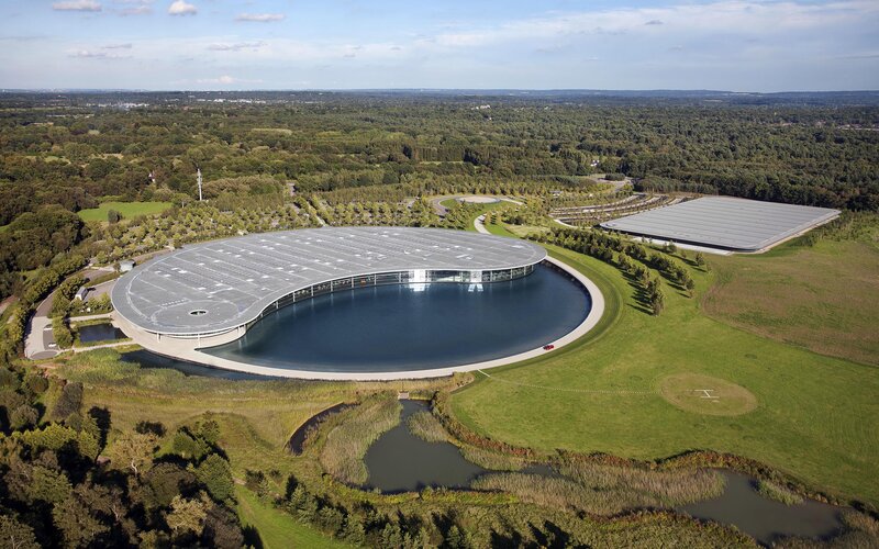Circular Building with Lake