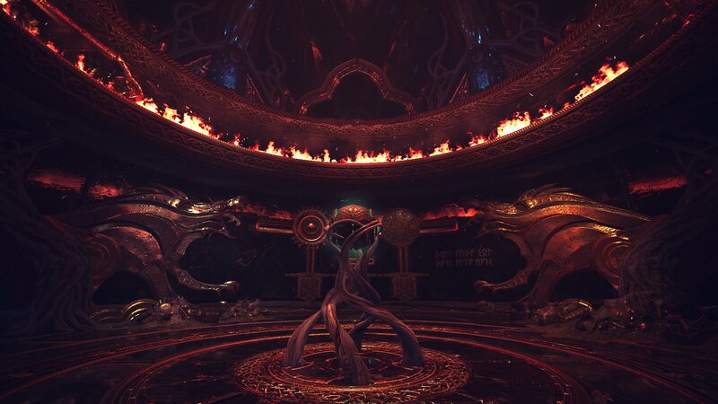 Circular Chamber with Fire