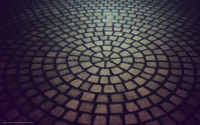 Circular cobblestone pattern