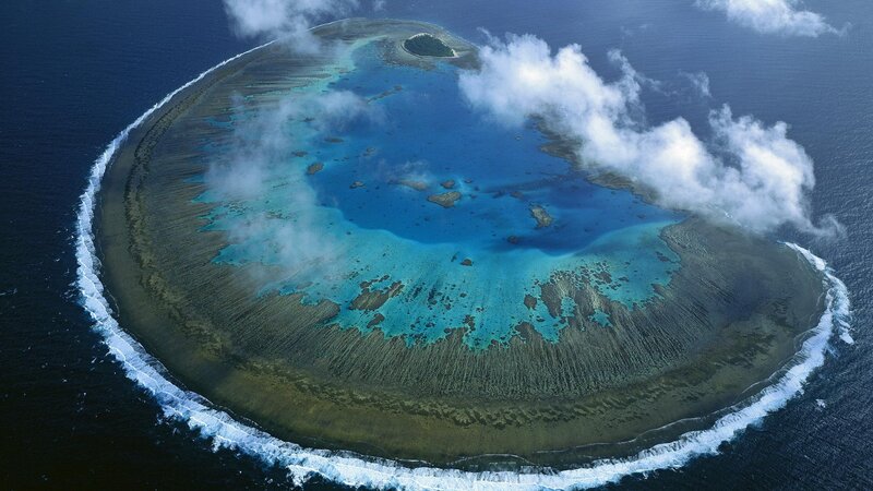 Circular Coral Atoll — Blue