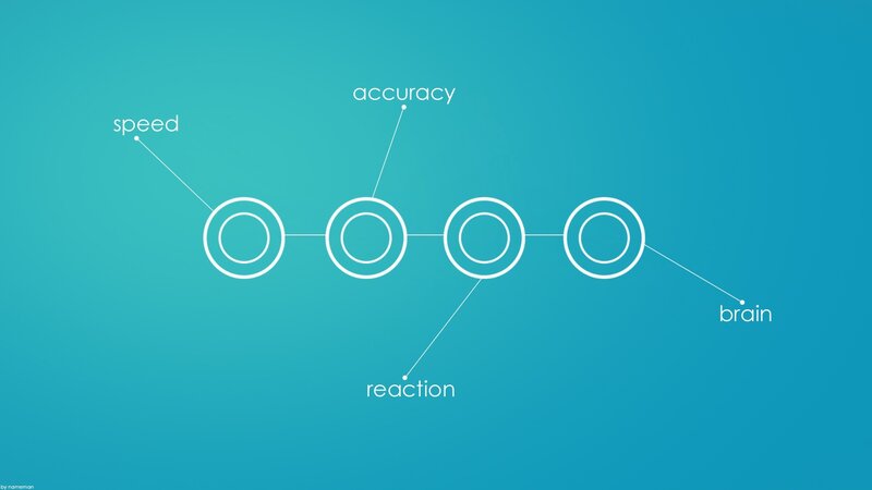 Circular Diagram on Blue