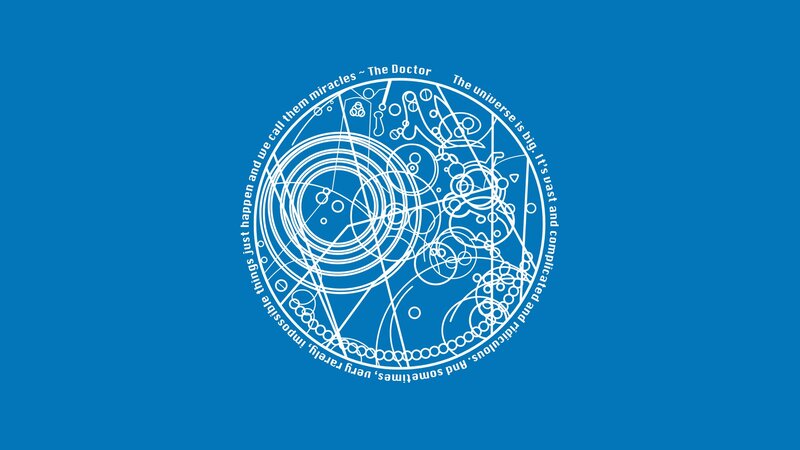 Circular Diagram with Text — Blue