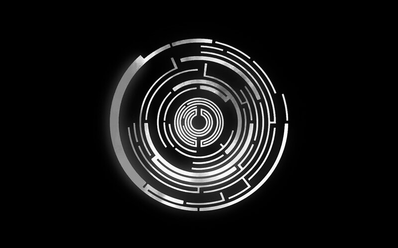 circular digital maze pattern