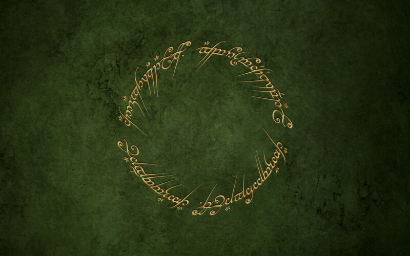 Circular Elvish Script — Green